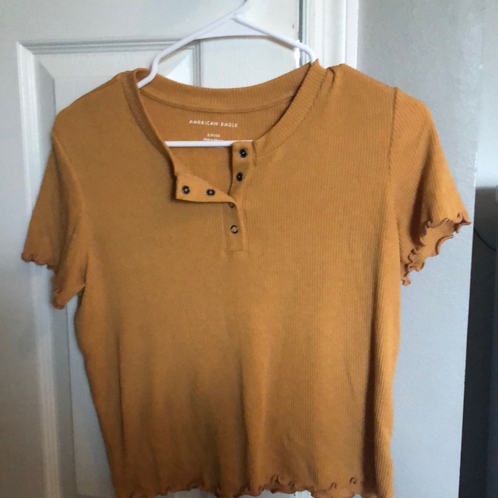 Gold crop top
